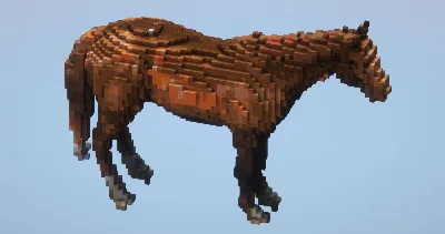 Brown Horse — Minecraft Build by LeonisBuilds