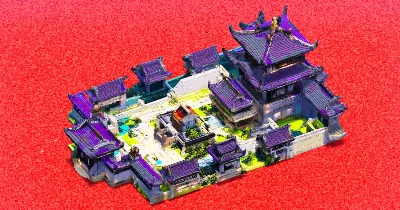 Purple Japanese Castle — Minecraft Build by ImpossibleBuilds