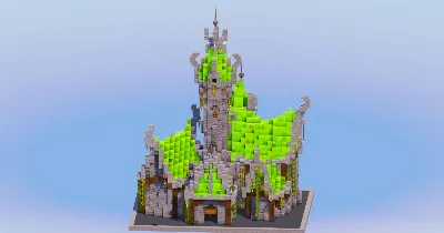 Lime Medieval Fantasy Castle — Minecraft Build by LeonisBuilds