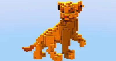 Young Simba from The Lion King — Minecraft Build by LeonisBuilds