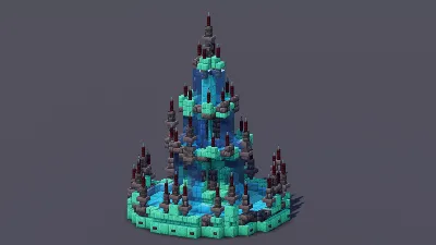Dark Copper Gothic Fountain — Minecraft Build by MellowHat