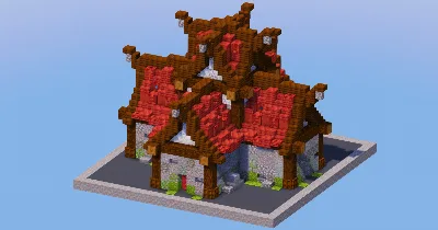Mangrove Red Medieval House 1 — Minecraft Build by LeonisBuilds